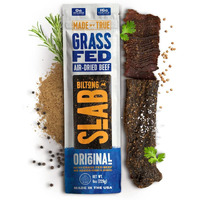 Made By True Original Biltong Slab - Grass Fed Beef Whole Jerky Slab (8 Oz, Pack Of 1) - High Protein All Natural Keto Meat Snack - Antibiotic-Free, Gluten Free & No Carb - (Uncut Charcuterie Slab)