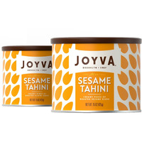 Joyva Sesame Tahini | Pack Of 2, 15Oz Tins | 100% Pure Roasted Sesame Seed Pur  E | Silky Smooth & Creamy | Mildly Nutty | All-Natural Superfood | Non-Gmo, Gluten Free, Kosher & Vegan | Paleo & Keto Friendly