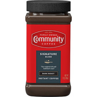 Community Coffee Signature Blend Dark Roast Premium Instant 7 Oz Jar (Pack Of 1), Full Body Rich Bold Taste, 100% Select Arabica Coffee Beans