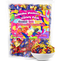 Bubbaloo Mexican Bubble Gum Variety Pack, 150 Pcs. Authentic Bubblegum Fruit Flavors, Banana, Strawberry, And Blueberry, By Don Turinos