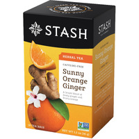 Stash Tea Sunny Orange Ginger Herbal Tea - Naturally Caffeine Free, Non-Gmo Project Verified Premium Tea With No Artificial Ingredients, 18 Count (Pack Of 6) - 108 Bags Total