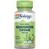 Solaray Fenugreek & Thyme 950 Mg | Healthy Respiration & Digestion Support | 50 Servings | 100 Vegcaps