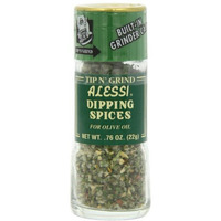 Alessi Herb & Seasoning Grinder, Dipping Spices For Olive Oil, Tip N' Grind (Garlic, 0.76 Ounce (Pack Of 6))