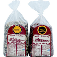 Amish Country Popcorn | 2-2 Lb Bags | 2 Lb Bag Red Popcorn Kernels & 2 Lb Bag Midnight Blue Popcorn Kernels | Old Fashioned, Non-Gmo And Gluten Free