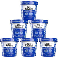 Folk Revival Blueberry Almond Hot Cereal | 20G Protein, 5G Net Carbs, High Fiber Instant Meal With Acorns - Non Gmo, Gluten Free, Keto Friendly - 6 Cups Per Case