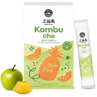 Osulloc Kombucha Tea Applepine (Pineapple & Apple), Electrolytes Powder & Hydration Drinks Packets, No Added Sugar, 10 Sticks, 1.76Oz