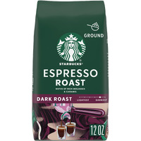 Starbucks Ground Coffee, Dark Roast Coffee, Espresso Roast, 100% Arabica, 1 Bag (12 Oz)