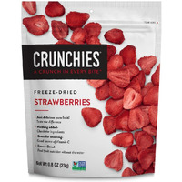 Crunchies Freeze-Dried Fruits, 100% All Natural Crispy Fruit, Non Gmo And Kosher, Resealable Freeze Dried Fruit Snack Packs, Pack Of 6 (Strawberries)