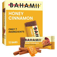 Bahamii Date And Almond Bars, Honey Cinnamon - Non Gmo Healthy Snacks, Gluten Free - Dairy Free, Organic Honey, Kosher - 12 Count