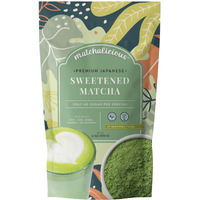 Matchalicious Japanese Matcha Powder, Sweetened Green Tea Powder Vegan, Gluten Free, Low Sugar, For Baking, Lattes, Smoothies, And Matcha Tea, Just Add Water, Dissolves Easily, 17 Servings, 6 Oz