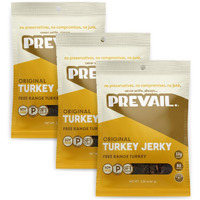 Free-Range Turkey Jerky, By Prevail - Low Sodium And Gluten Free! | Pack Of (3) Bags | | Our Gourmet Jerky Is Paleo Certified, Soy Free, Free Of Preservatives, And Contains No Gmo's!