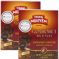 Trung Nguyen - Gourmet Blend - Roasted Ground Coffee Blend - Strong And Bold - Robusta, Arabica, Excelsa, & Catimor - Notes Of Chocolate, Spices, & Fruit - Vietnamese Coffee 17.6Oz (Pack Of 2)