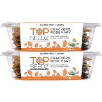 Top Seedz Certified Organic Gluten Free Rosemary Seed Crackers | 2-Pack | 5 Ounces | Healthy Vegan Crackers With Plant Based Protein | Made Of Sunflower, Flax, Sesame And Pumpkin Seed