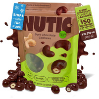 Nutic Dark Chocolate Covered Cashews - 1 Lb, Irresistibly Rich Dark Chocolate Coating, Perfect Holiday Treats & Snacks, Made In The Usa - (Pack Of 1)
