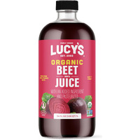 Lucys Family Owned - American Beets Organic 99% Pure Beet Juice, 34 Oz. Glass Bottle (Made From Fresh Pressed)