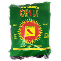 Barker's Dried Red Chili Pods, 16 Ounces - Mild - Grown In World Famous Chili Region Hatch, Nm - No Preservatives, Usa Product!