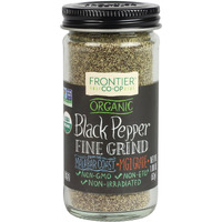 Frontier Co-Op Organic Fine Ground Black Pepper, 1.8 Ounce Bottle, Full-Bodied Flavor And Aroma, Kosher