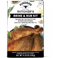 Kinder's Butcher's Brine And Rub Kit, Includes Buttery Poultry Rub, Butcher's Master Brine Mix And Heavy Duty Brine Bag For Up To A 20Lb Turkey, 11.25Oz Kit