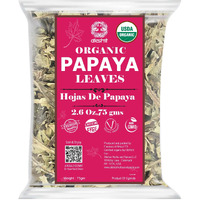 Akshit- Organic Papaya Leaves, 2.6 Oz, Dried From Fresh Green Papaya Leaf, Non Gmo, Hojas De Papaya, Gluten Free.