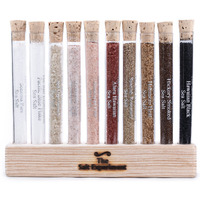Gourmet Salt Gift Set - 10 Delicious, Natural Finishing Salts From Across The Globe! - 10 Test Tube Sampler