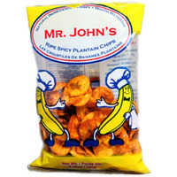 Mr. John's Ripe Spicy Plantain Chips - Chewy & Crunchy - Gluten Free, Natural Ingredients & Msg Free (150Gm, 5 Pack)