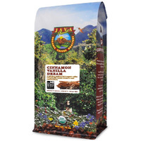 Java Planet - Cinnamon And Vanilla Organic Coffee Beans Infused With Organic Flavoring, Fair Trade, Medium Dark Roast, Arabica Gourmet Coffee Grade A, Packaged In 1 Lb Bag