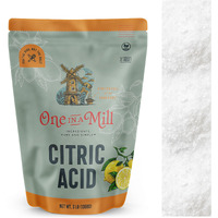 One In A Mill Citric Acid 3Lb | Food Grade Ou Kosher Flavor Enhancer For Cooking, Baking & Canning Preservative | Use For Diy Skincare, Bath Bombs, Water Softener & Cleaning Hard Water Stains