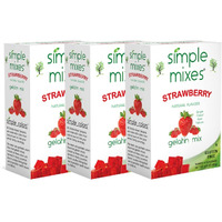 Simple Mixes Natural Gelatin Dessert, Strawberry - Healthy, Lactose, Fat & Gluten Free, Kosher, 3.1 Oz Per Package, 3 Count