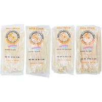 Rice Stick Noodles For Pho, Stir Fry, Pad Thai, Chow Fun, 16 Ounce Each, Pack Of 4