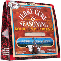 Hi Mountain Jerky Seasoning And Cure Kit | Bourbon Bbq Blend | Create Savory Homemade Beef Jerky | Great For Beef, Deer, Elk, & Venison | Mix Will Season Up To 15Lbs. Of Meat (1 Box)
