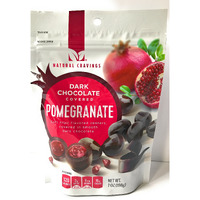 Natural Cravings Chocolate Covered Pomegranates - One 7 Ounce Package Of Dark Chocolate Covered Pomegranates - Delicious!