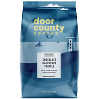 Door County Coffee Chocolate Raspberry Truffle Flavored Coffee Ground | 5Lb Bag | Medium Roast | 100% Specialty Arabica Coffee | Gourmet Coffee | Dark Chocolate Covered Raspberry Flavored Coffee
