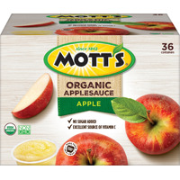 Mott's Organic Applesauce, 3.9 Oz Cups, 36 Count