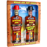 Premium Ghost Pepper Hot Sauce And Carolina Reaper Hot Sauce Gift Set - Packaged In Collectible Figurine Bottles - Perfect For Chicken Wings Or A Gift For The Hot Sauce Fanatic