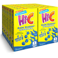Hi-C Singles To Go Blazin' Blueberry, Zero Sugar Powdered Drink Mix, Excellent Source Of Vitamin C, 12 Boxes With 8 Packets In Each Box, 8 Count (Pack Of 12)