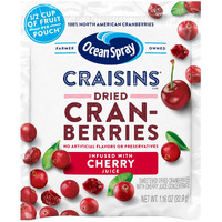 Ocean Spray Craisins Dried Cranberries, Cherry, 1.16 Ounce (Pack Of 200)