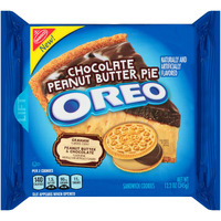 Oreo Chocolate Peanut Butter Pie Sandwich Cookies, 1 Resealable 12.2 Oz Pack