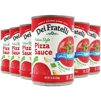 Dei Fratelli Pizza Sauce From Vine-Ripened Tomatoes (15 Oz. Cans, 6 Pack) - No Water, No Paste, Non-Gmo, Gluten-Free