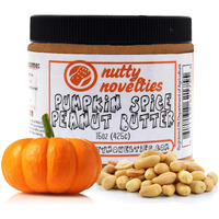 Nutty Novelties Fall Special Pumpkin Spice Peanut Butter - High Protein, Low Sugar Healthy Peanut Butter - Cholesterol-Free, All-Natural Peanut Butter - Creamy Peanut Butter - 15 Ounces