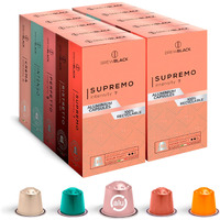 New Brewblack Aluminum Coffee Capsules - Nespresso* Original Line Compatible Pods Made In Italy (Variety Pack, 100 Pods)