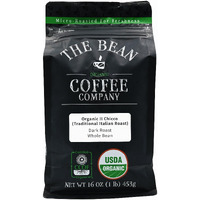 The Bean Organic Coffee Company Il Chicco (Traditional Italian Roast), Dark Roast, Whole Bean Coffee, 16-Ounce Bag