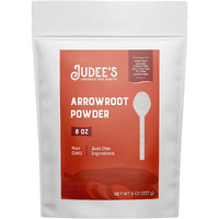 Judees Arrowroot Powder 8 Oz - Just One Ingredient - Vegan, Non-Gmo, Soy-Free - Gluten-Free And Nut-Free - 100% Pure Grain Free Starch - Great For Baking And Thickening - Works As Egg Substitute