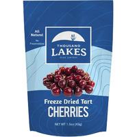 Thousand Lakes Freeze Dried Fruit - Tart Cherries 1.5 Ounces | No Sugar Added | 100% Cherries