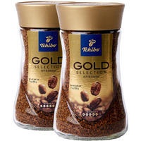 Tchibo Instant Coffee - Gold Selection - Made Of Dark-Roasted Robusta Beans For A Rich Taste And Intense Aroma - 5/6 Intensity, 1/6 Acidity, 5/6 Roast Level - 2 X 7.05 Oz