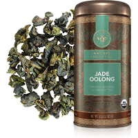 Teabloom Organic Jade Oolong Loose Leaf Tea, Rolled Leaves From High-Elevation Mountains, Usda Organic, Fresh Green-Floral Aroma And Flavor, 3.53 Oz/100 G Canister Makes 35-50 Cups