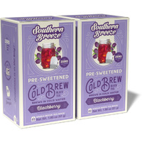 Southern Breeze Cold Brew Sweet Tea Blackberry Iced Tea With Black Tea And Zero Carbs Zero Sugar, 20 Individually Wrapped Tea (Pack Of 2) Southern Sweet Tea Iced Tea Beverage
