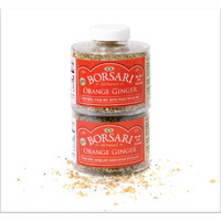 Borsari Seasoned Salt 2-Shaker Gift Set - Orange Ginger Seasoning Blend - Gluten Free Gourmet Seasonings For Steak, Fish, Poultry, & More - (4Oz Shaker Bottles)