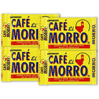 Caf   El Morro Dark Roast Espresso Ground Coffee, Bulk Coffee, Authentic Puerto Rican Style Coffee, Vacuum Sealed, Ground Espresso Beans, 6 Oz (4-Pack)