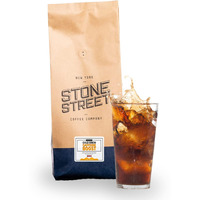 Stone Street Cold Brew Coffee, High Caffeine Boost Blend, Coarse Ground Coffee, Dark Roast, 2 Lb