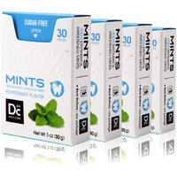 Dc24 Daily Care Sugar Free Mints, Erythritol Breath Mints, Low Calorie, Natural Peppermint For Dry Mouth, Gluten Free, 30 Count, Pack Of 4